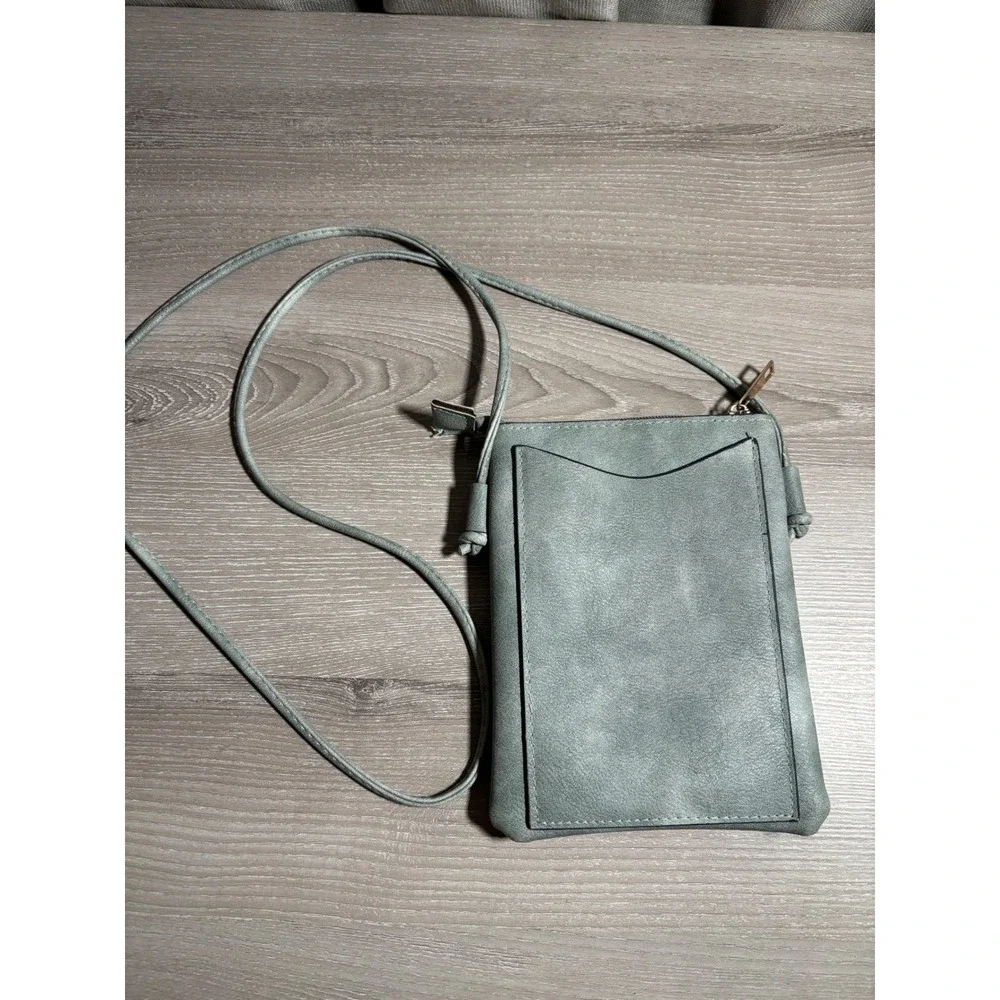 Hey Beautiful Sage Green Laser Cut Studded Crossbody Phone Bag Small Purse Rodeo